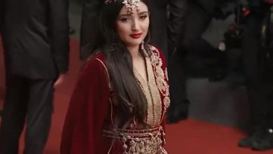 فريال الزياري تتألق بالقفطان المغربي على السجادة الحمراء بمهرجان كان