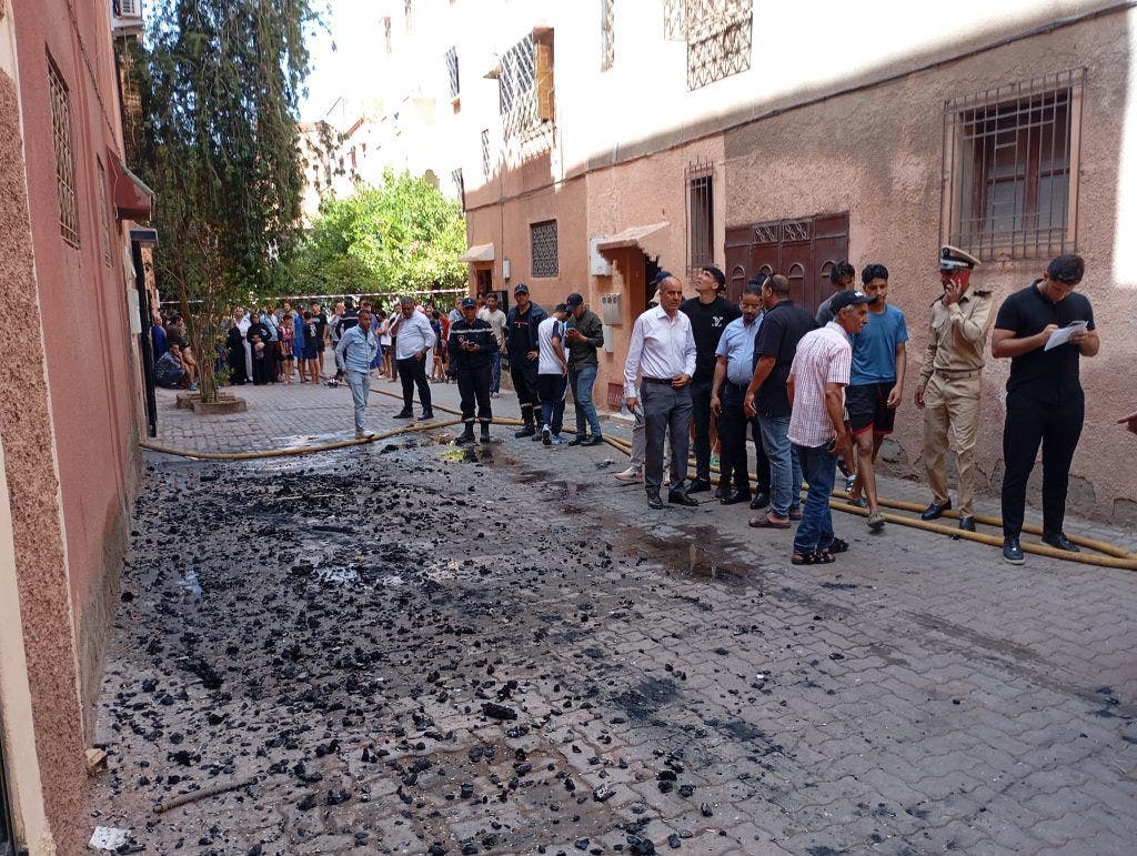 وفاة شاب إثر حريق مروع داخل منزله بالمسيرة الاولى بمراكش - صور