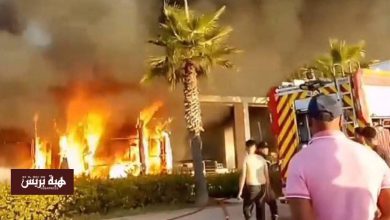 الوقاية المدنية تطوق حريق مقهى بمارينا السعيدية