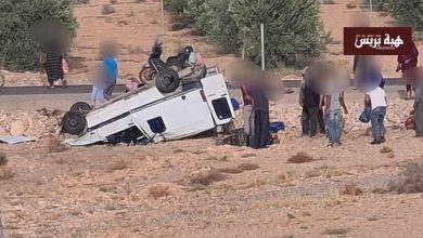 جرسيف .. إصابة 11 شخصاً في انقلاب سيارة بطريق الصباب